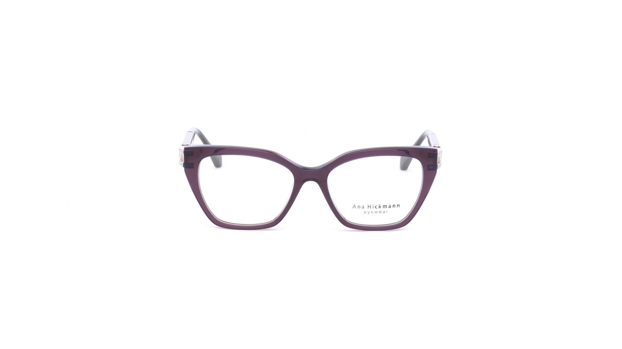 Ana Hickmann AH6677G optical frame in colour H02, front view on a white background