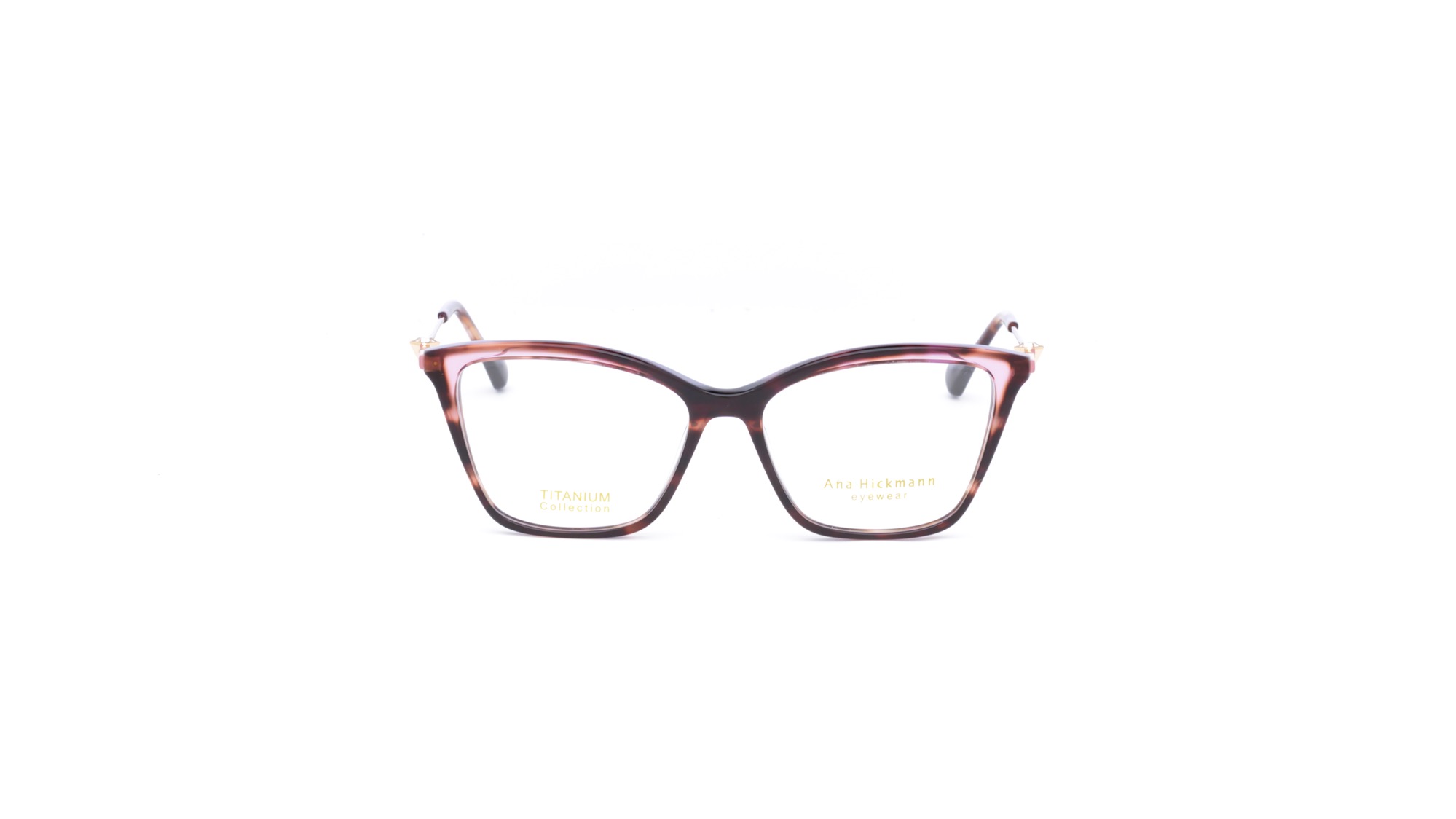Ana Hickmann AH6695T optical frame in colour P02, front view on a white background