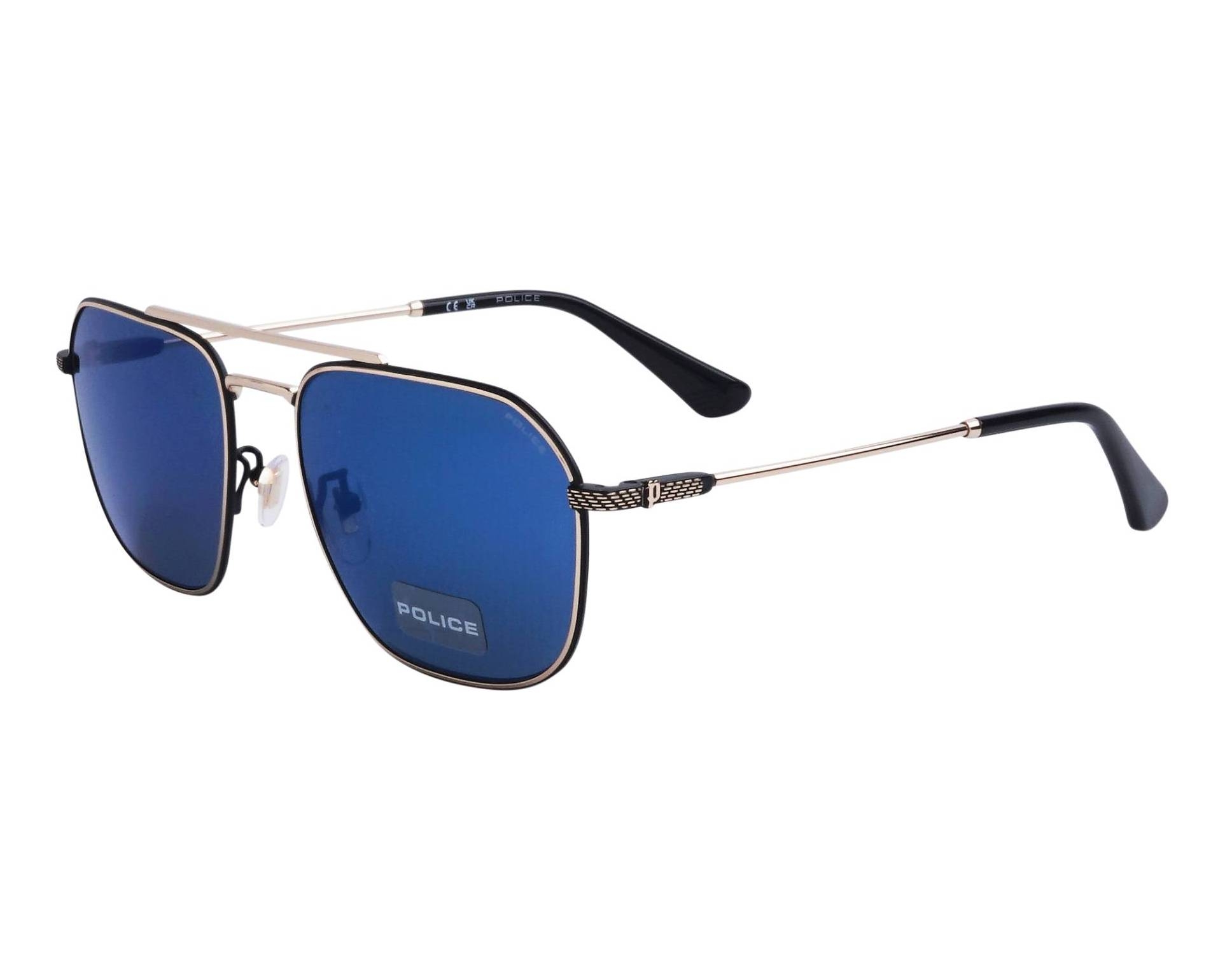 Police SPLF64 sunglasses in colour 300B, front view on a white background
